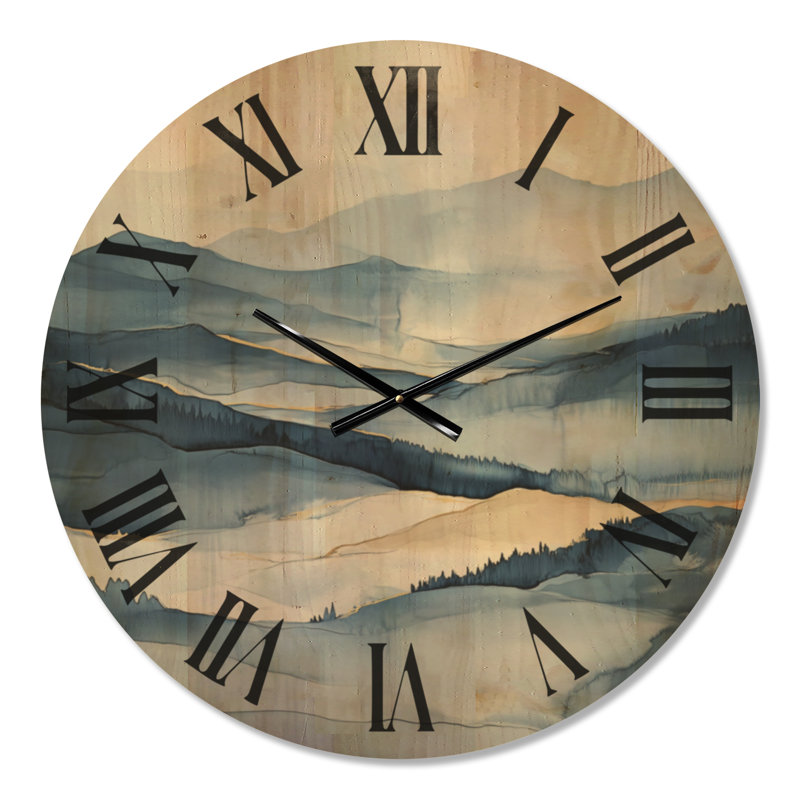 Horloge murale en bois surdimensionnée, Large