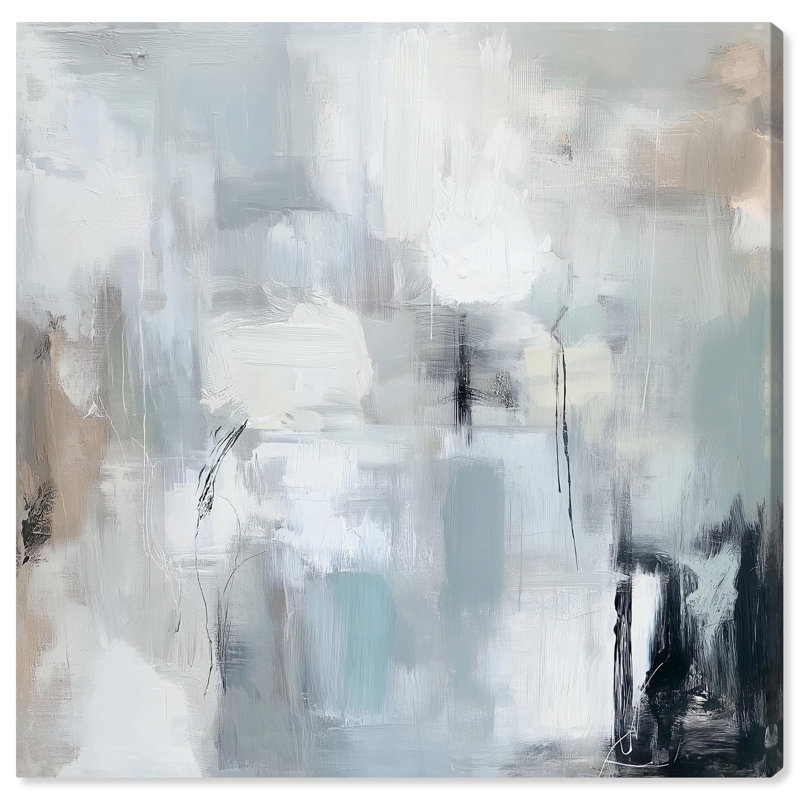 "Moonlit Veil II" par Minimal Abstracts par Art Remedy, Toile tendue, H 20 po x l 20 po x P 1,5 po