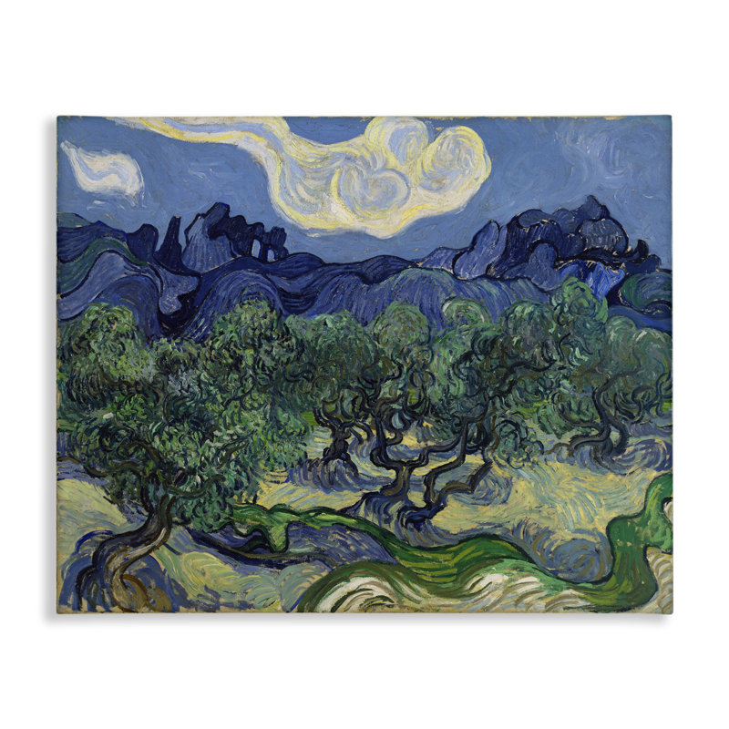 "Van Gogh Olive Trees", art mural sur toile par one1000paintings, H 30 po x l 40 po