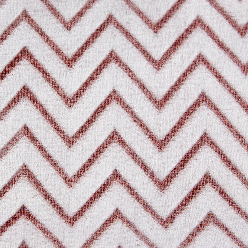 Jeté en peluche Chevron, Rouge