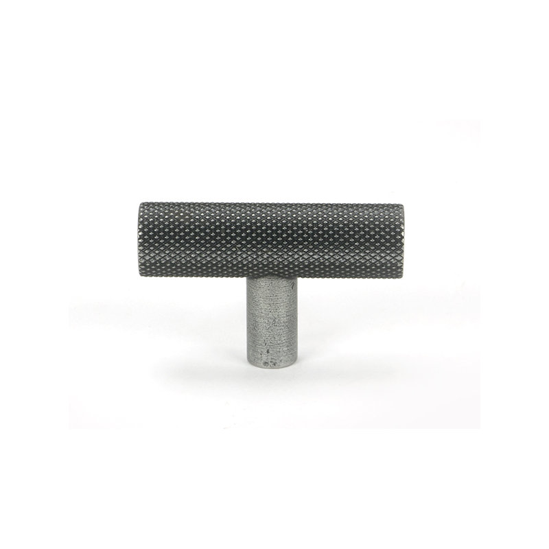 Brompton Cylindrical Knob, Pewter Patina