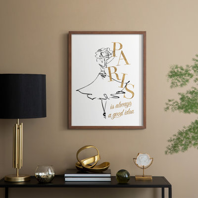 Paris Model II Framed Print - Solid Wood