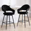 Tabouret de comptoir pivotant 26 po avec structure en métal (ensemble de 2)-562760718-562760717