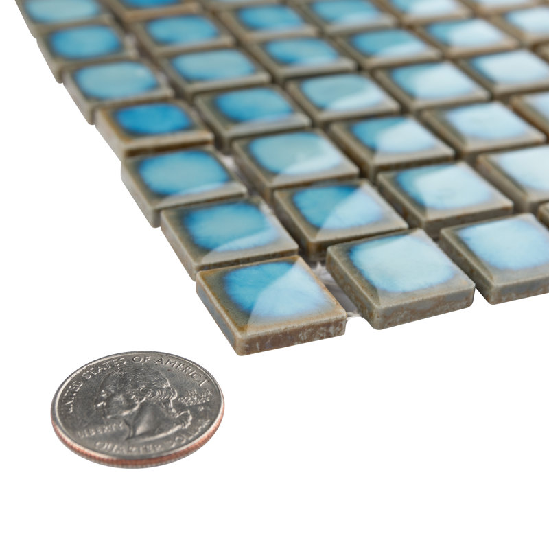 Hudson Edge Marine 12-1/4" x 12-1/4" Porcelain Mosaic Tile