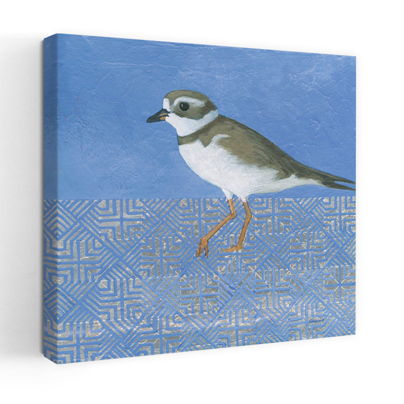 Pluvier géométrique, oiseau, art côtier, H 18 po x l 18 po