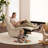 29.1" Wide Modern Linen Blend Armless Zero Gravity Swivel Power Recliner, Built-In USB & Type-C Ports