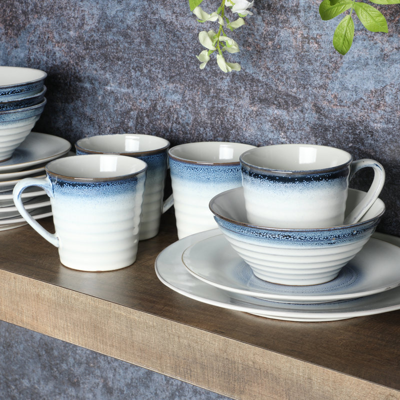 Service de table Everly Quinn Ulphi - Service pour 4, Bleu