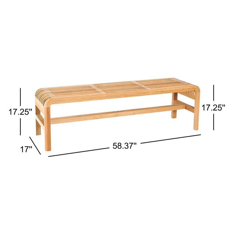 Hamilton Outdoor Teak Dining Bench