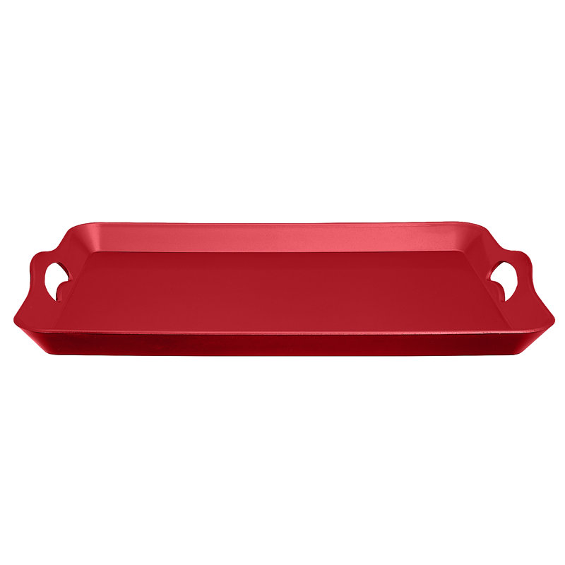 Everly Quinn Melamine Tray, Red