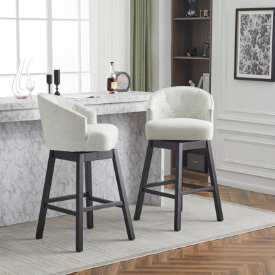 Tabouret de bar en similicuir pivotant de 30,25 po Farmington