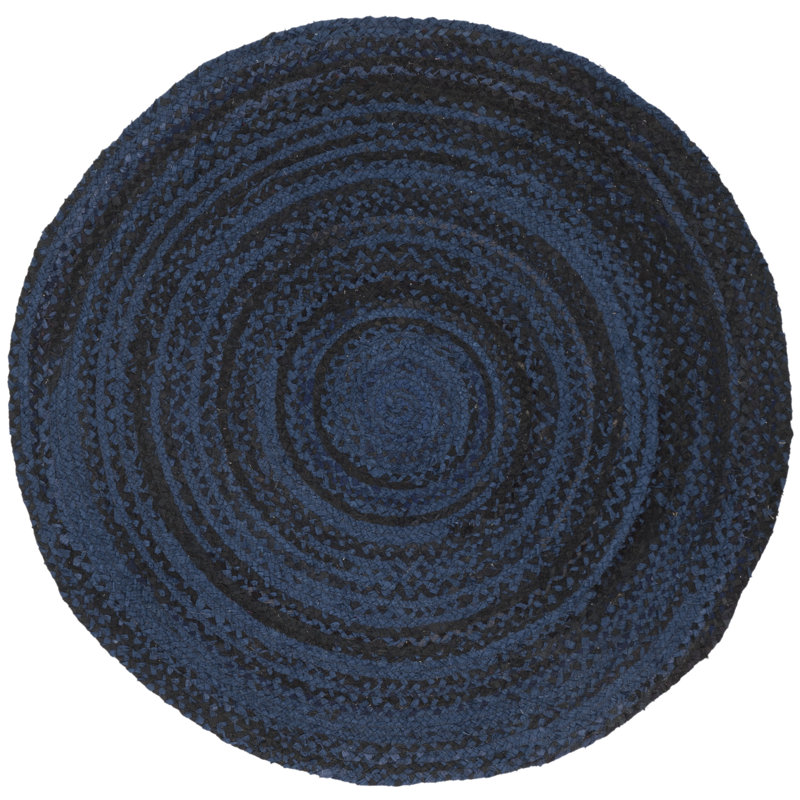 Cotton Hand Woven Area Rug, Round 122 cm