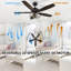 Ventilateur de plafond standard à 5 pales de 52 po avec télécommande et ensemble d'éclairage inclus Melbyrn