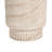 Travertine-Style Round Ribbed MgO Side Table