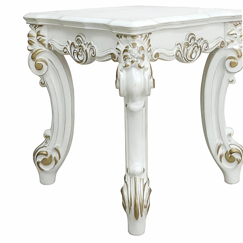 Antique Pearl Square End Table