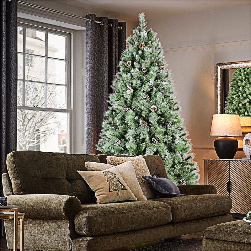 Arbre de Noël avec support en métal, No, 7.5' H