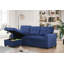 Canapé modulaire convertible rembourré avec méridienne coulissante-344434477-344434476