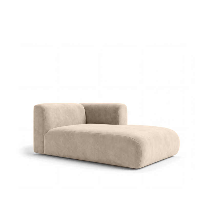 1 Seater Velvet Sofa & Chaise