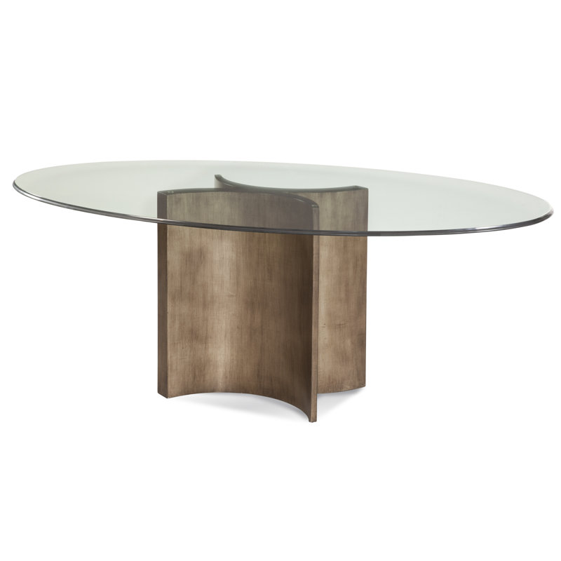 Digby Oval Glass Top Dining Table