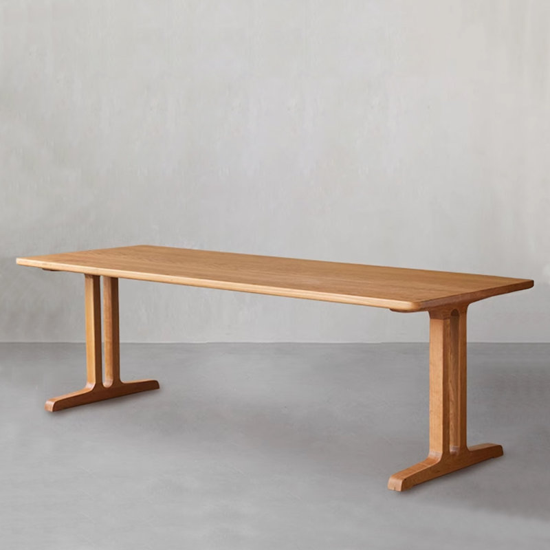 Tables de salle à manger en bois massif brun, H 29,53 po x L 78,74 po x l 35,43 po