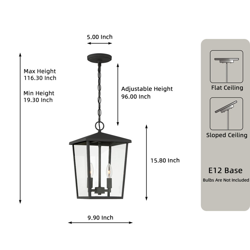 Atlas 2 - Light Hanging Lantern Outdoor Ceiling Lighting