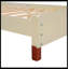 Lit plateforme en bois avec tête de lit en forme de maison-2136135844-2141868151