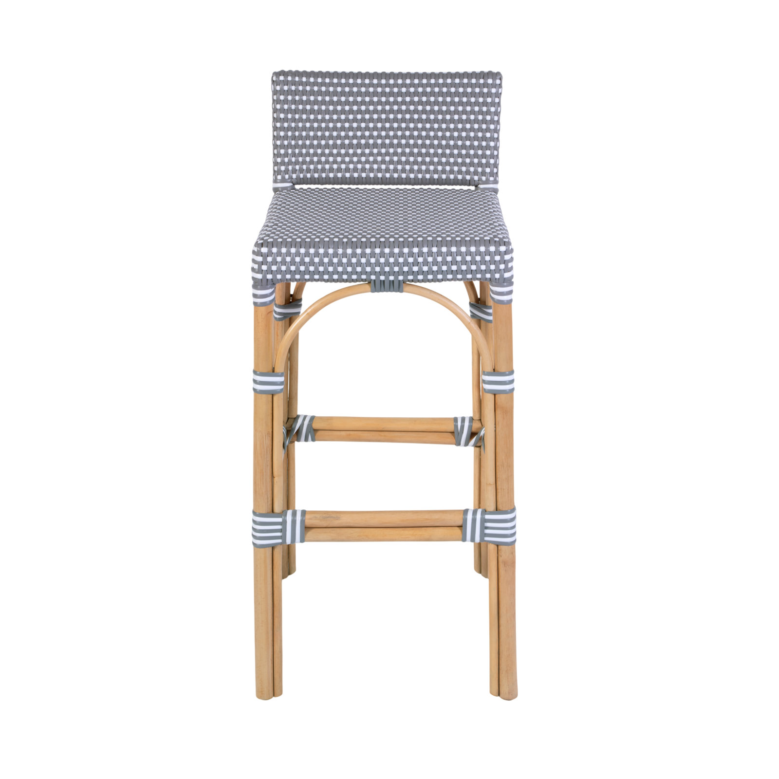Estella Bar and Counter Stool, Gray/White Dot, Bar Stool (30" Seat Height)