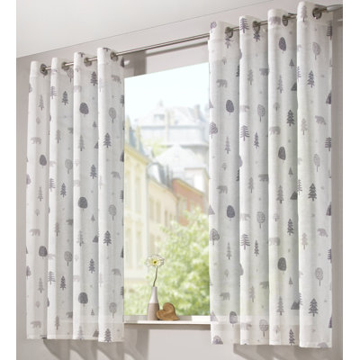 Vorhang Clun mit Ösen (1 Stück), halbtransparent