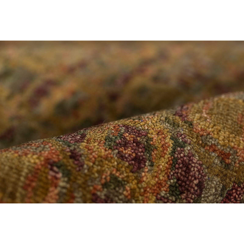 Metronome Wool Southwestern Area Rug in Brown/Red, Rectangle 9' x 12'