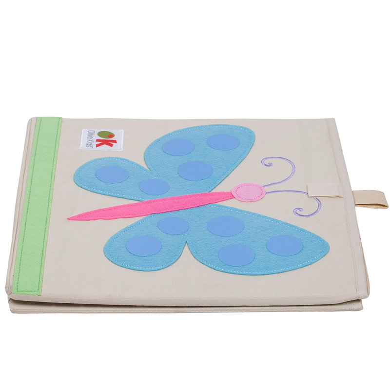 Wildkin Kids 13" Storage Cube – Durable Organizer for Toys, Books, & Art Supplies - Butterflies