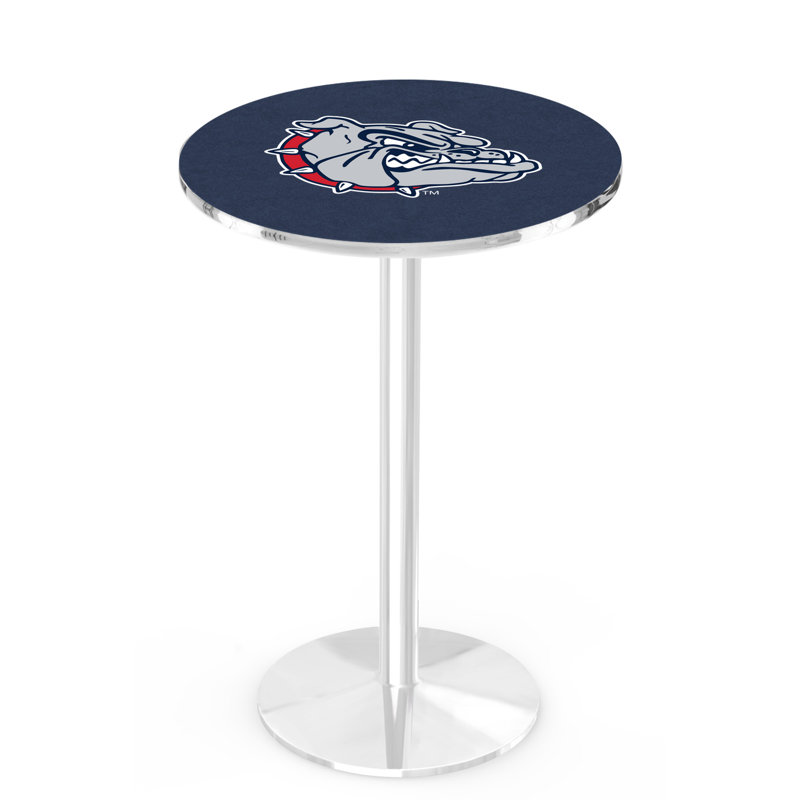 Round Metal Base Dining Table, Chrome, Gonzaga