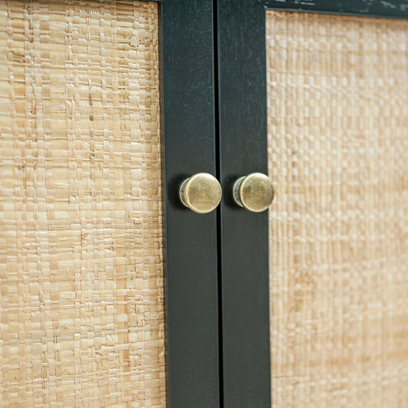 Armoire d'appoint à 2 portes de 29,5 po de hauteur Pepperdine, Noir
