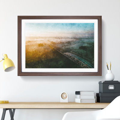 Mist over Westervoot in the Netherlands - Picture Frame Graphic Art