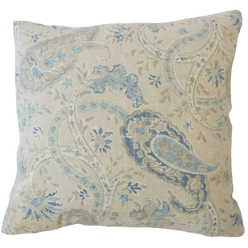 Coussin à motif cachemire de Pâques, 22 po x 22 po