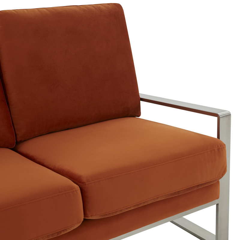 Causeuse moderne Iosif, Velours orange