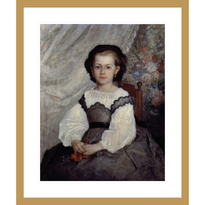 Portrait de Mademoiselle Romaine Lacaux par Pierre-Auguste Renoir, impression giclée encadrée, H 27,9 po x l 23,5 po