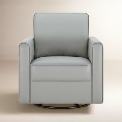 Weston Genuine Leather Swivel Accent Chair