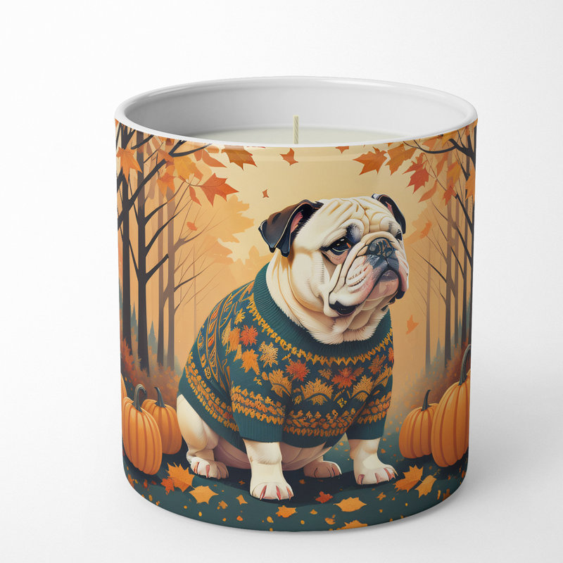 Bougie parfumée Pumpkin Spice avec support en céramique