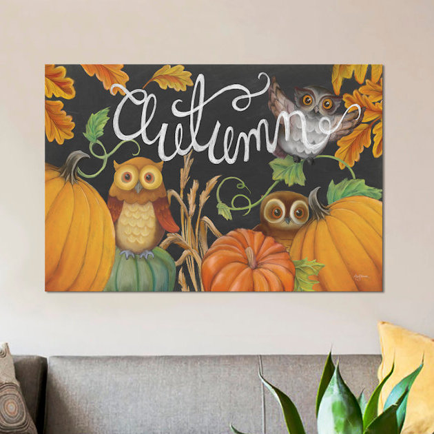 « harvest hibou ii », reproduction d’impression sur toile tendue, H 40 po x l 60 po x P 1,5 po, Toile tendue, Pas de tapis