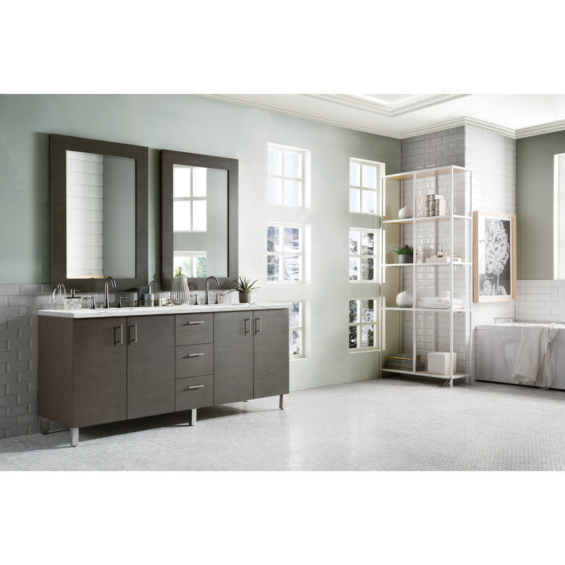Dodie 72'' W Double Vanity, Silver Oak, Ethereal Noctis