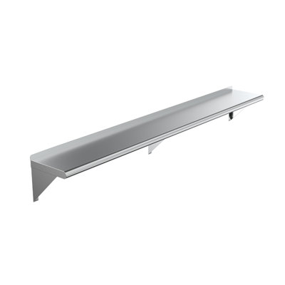 Tablette murale en acier inoxydable Express KitchQuip - H 10 po x l 60 po x P 8 po 