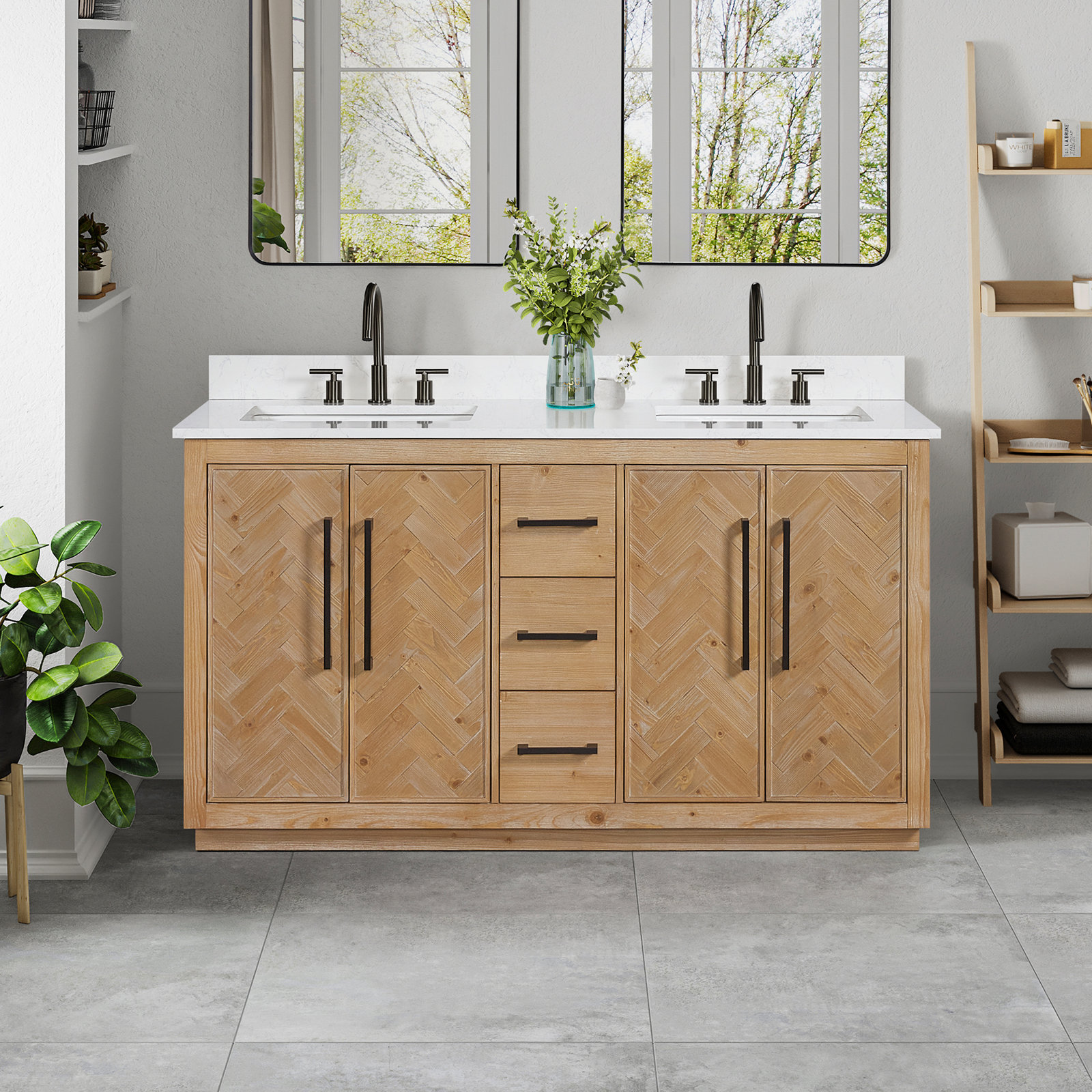 Jareth 60 Double Bathroom Vanity with Top