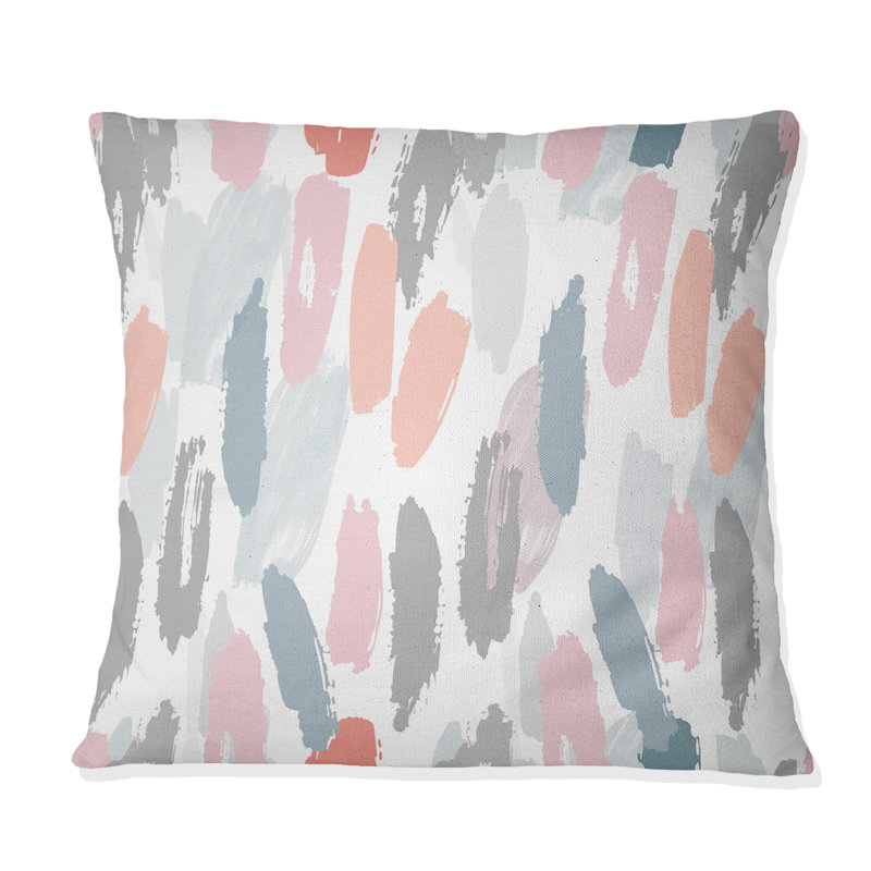 Pink Green Boho I - Boho Throw Pillow, 16"H x 16"W