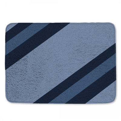Tapis de bain bleu gris Chavers