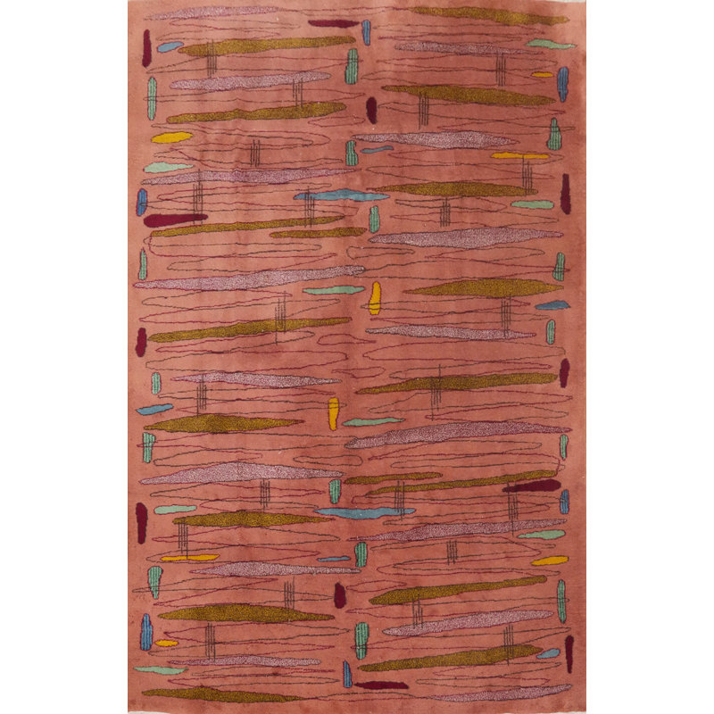 Tapis corail 9 pi 7 po x 6 pi 8 po One-of-a-Kind
