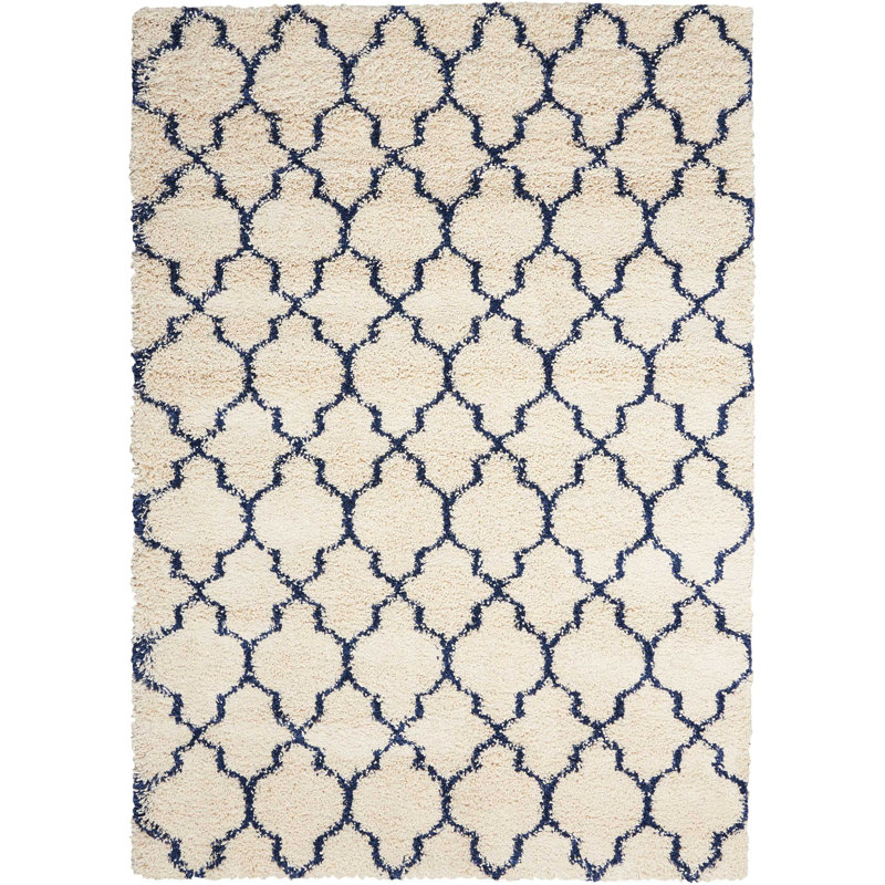 Tapis ivoire à poils longs Sigrid, Rectangle 10 pi x 13 pi