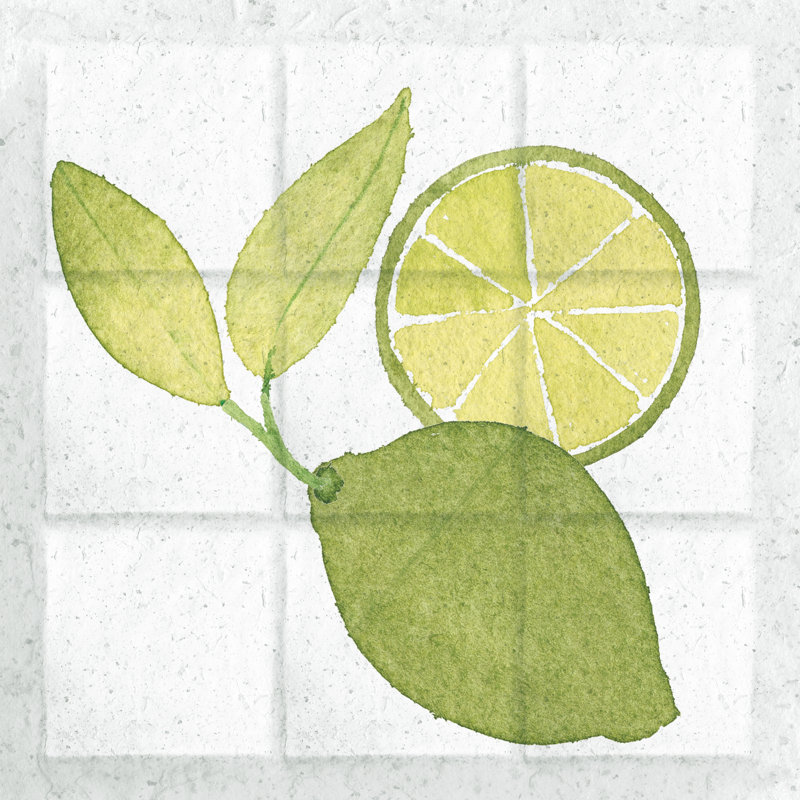 Citrus Tile VII by Elyse DeNeige - Wrapped Canvas Painting, 51cm H x 51cm W x 3.8cm D
