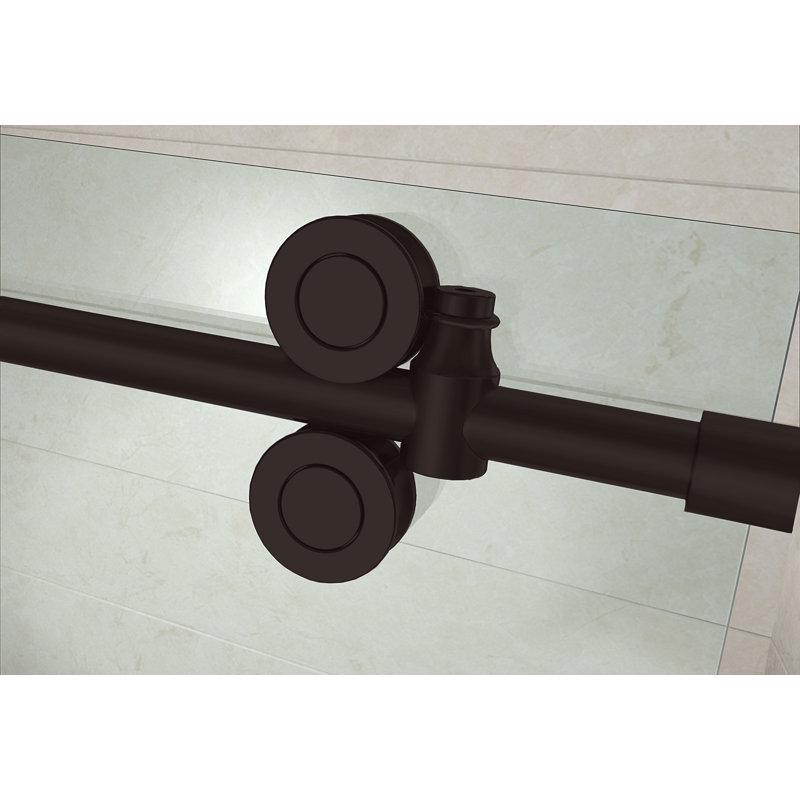 Langham XL Frameless Sliding Shower Enclosure with Bronze Finish
