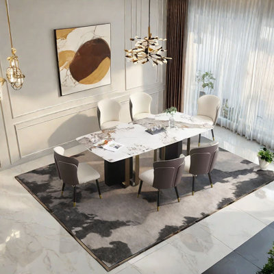 High-quality sintered  stone dining table set