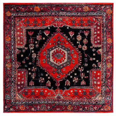 Chavis Oriental Red/Black Area Rug