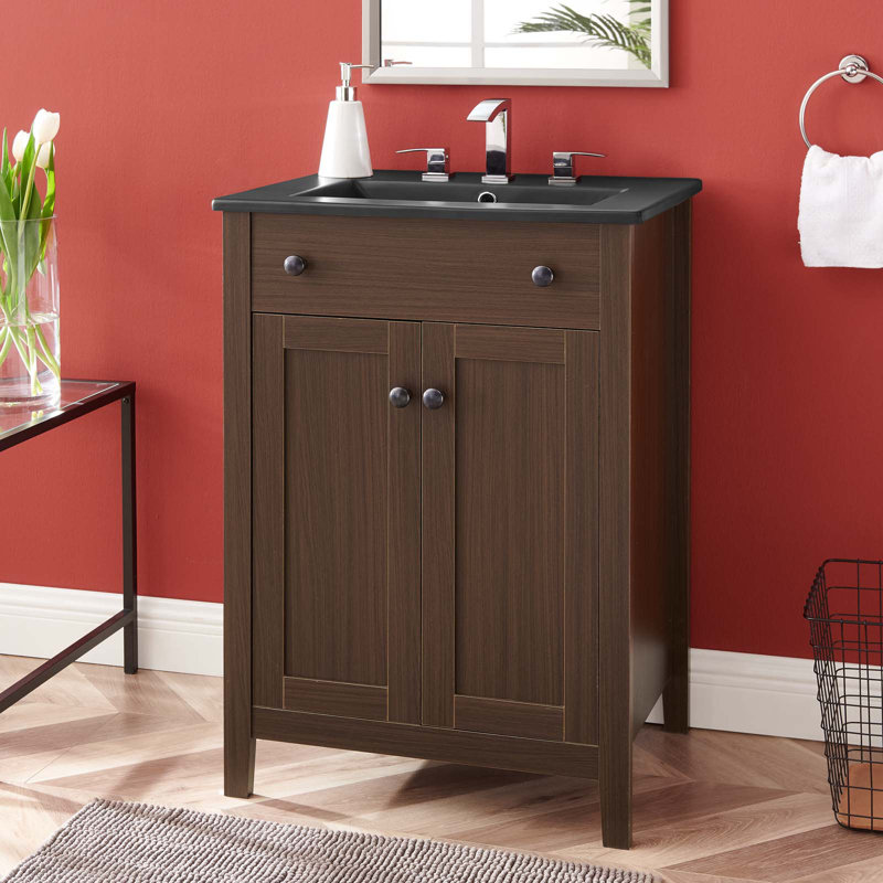 Modway Nantucket 24" Bathroom Vanity, Brown